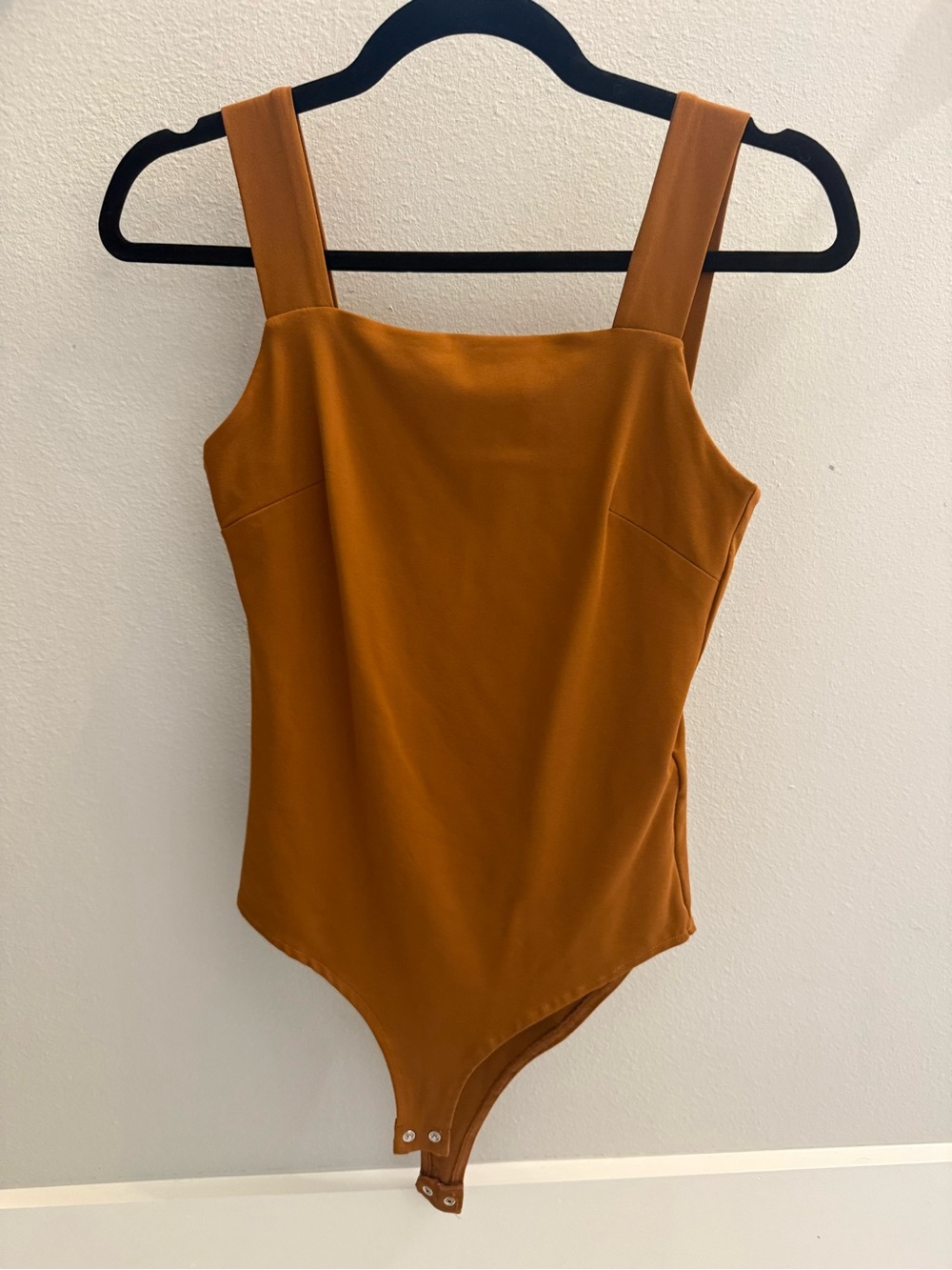Rust Brown Square Neck Bodysuit